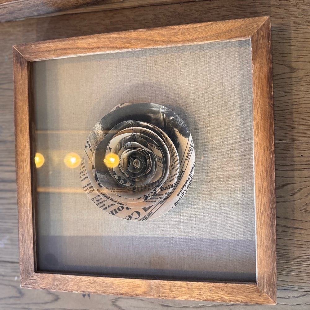 Framed Paper Flower Art